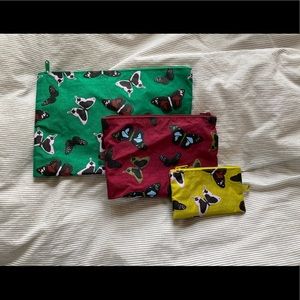BAGGU butterfly go pouch set